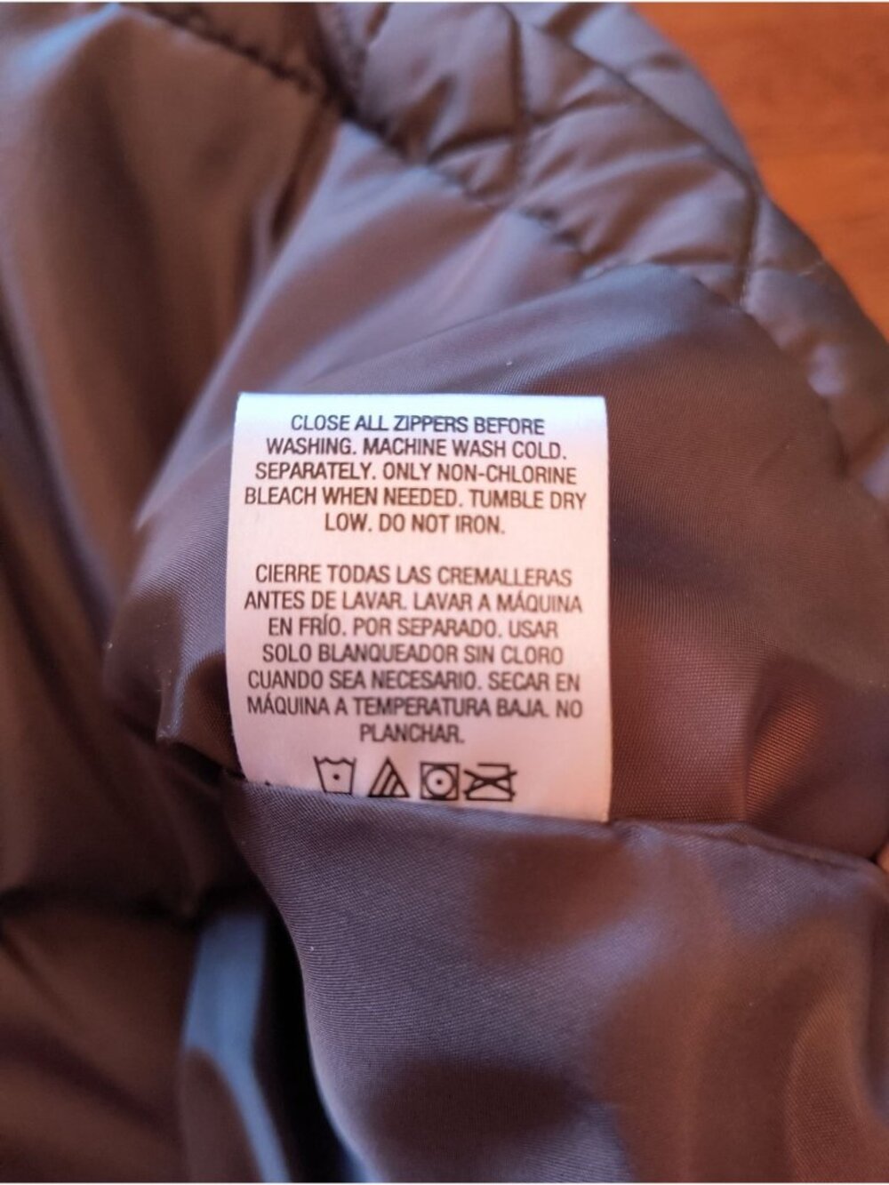 Laura Scott Woman 1X Dark Brown Quilted Vest Zip-Up Lightweight - Picture 6 of 7